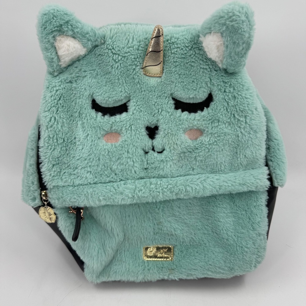 Luv Betsey by Betsey Johnson‎ Plush Unicorn Backpack Cute Green